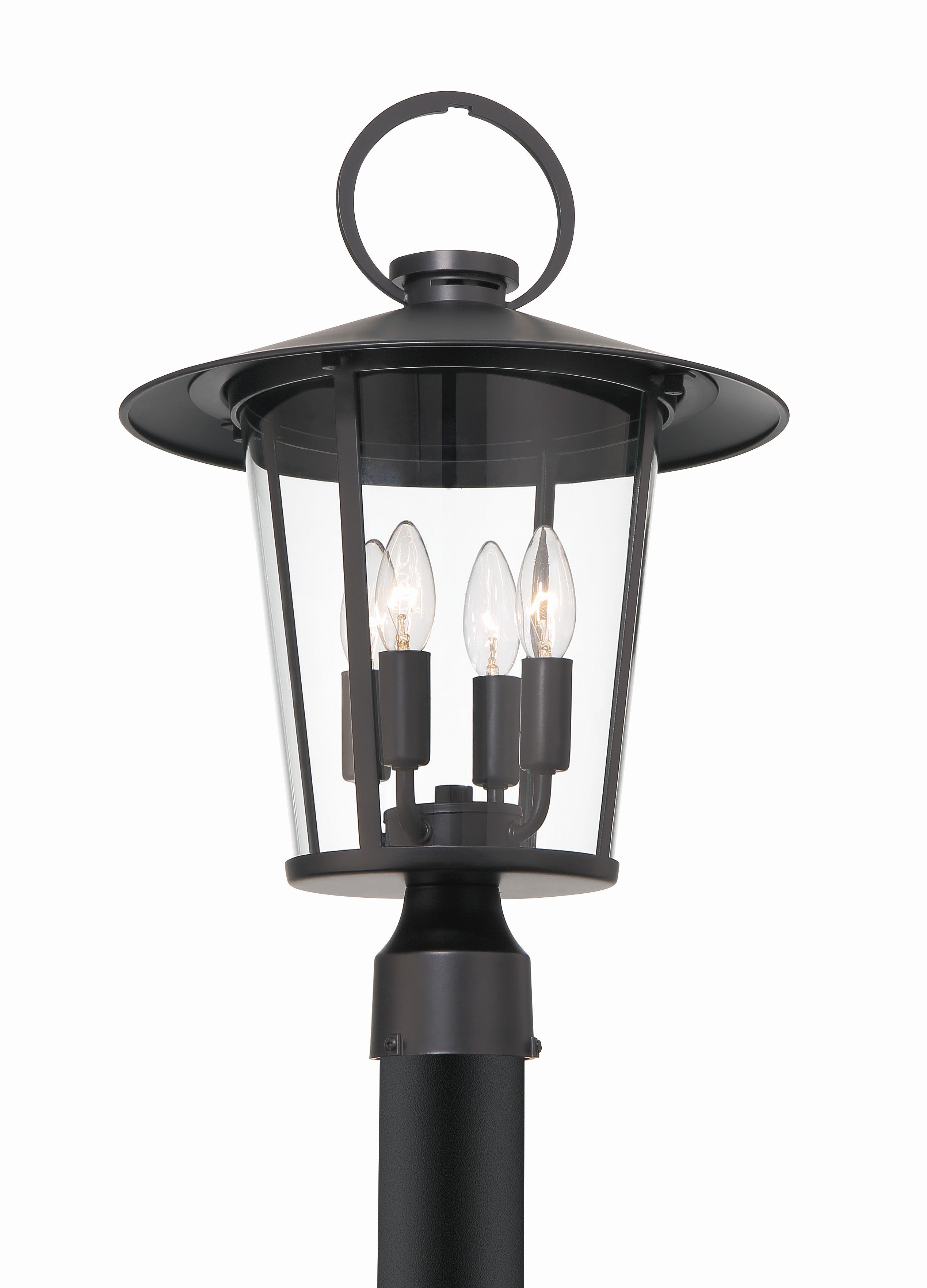 Andover 14'' Matte Black Outdoor Post