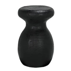 Samson Stool/Side Table | Black Burnt Resin