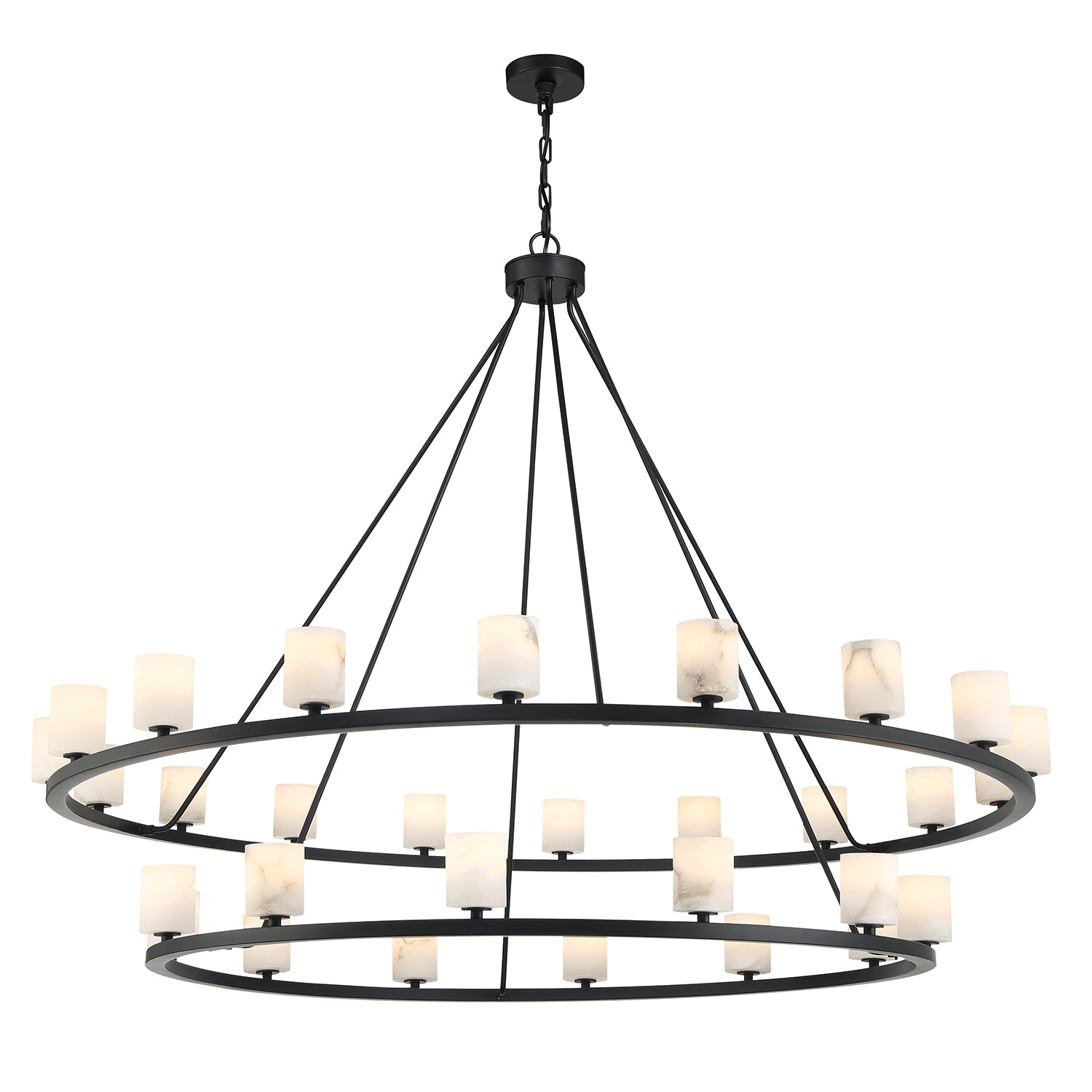 Aragon 58.75'' LED Matte Black Chandelier