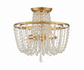 Arcadia 15'' Antique Gold Semi Flush Mount