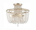 Arcadia 15'' Antique Silver Semi Flush Mount