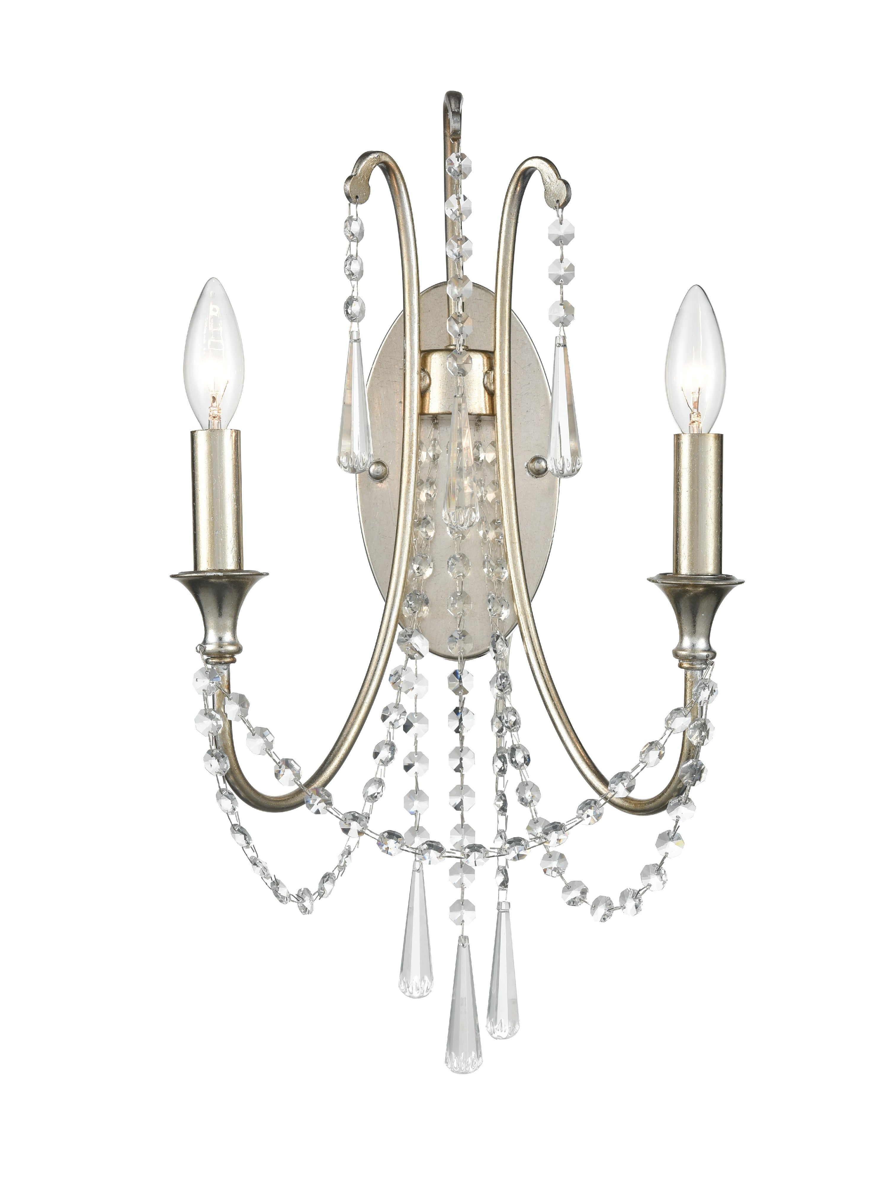 Arcadia 11.25'' Antique Silver Sconce