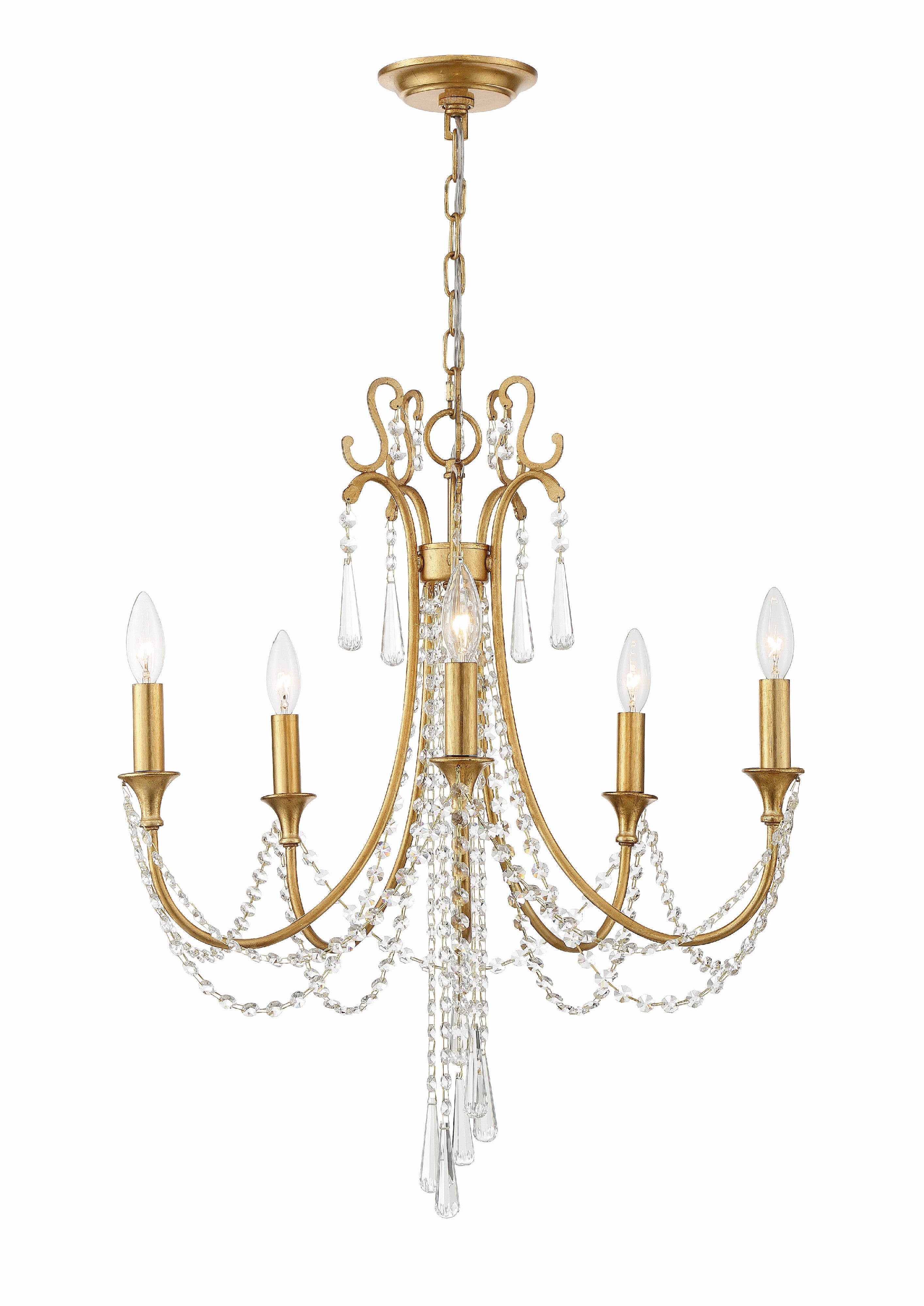 Arcadia 23.5'' Antique Gold Chandelier