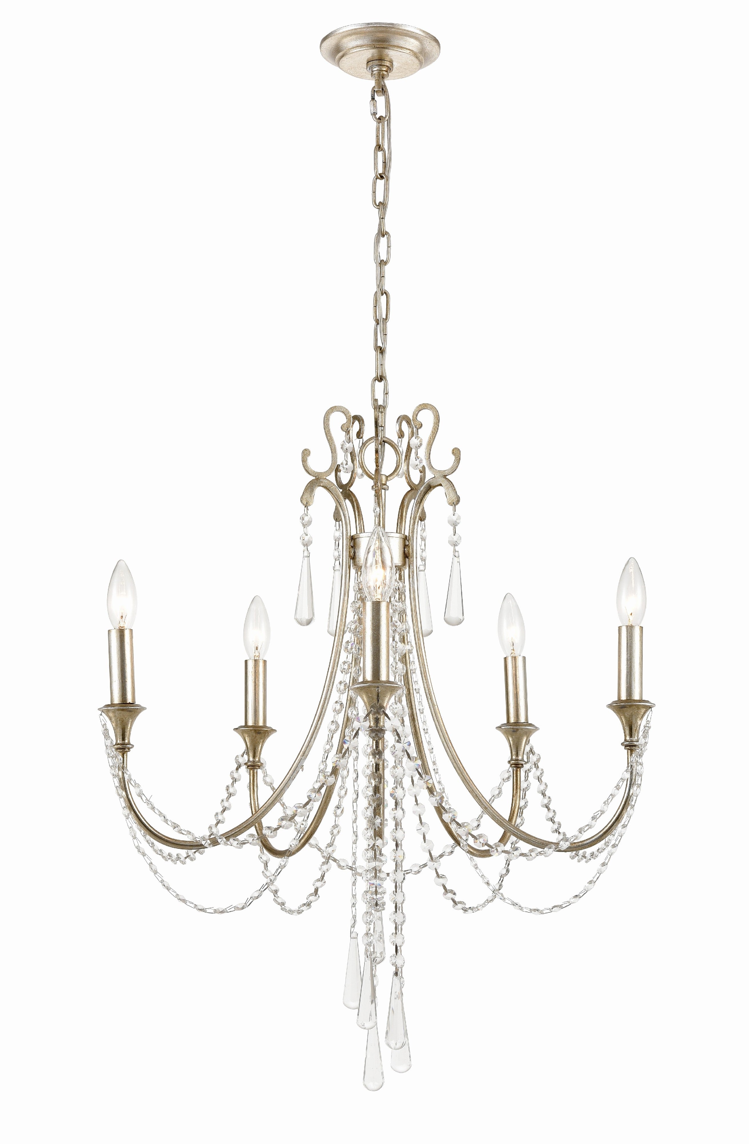 Arcadia 23.5'' Antique Silver Chandelier