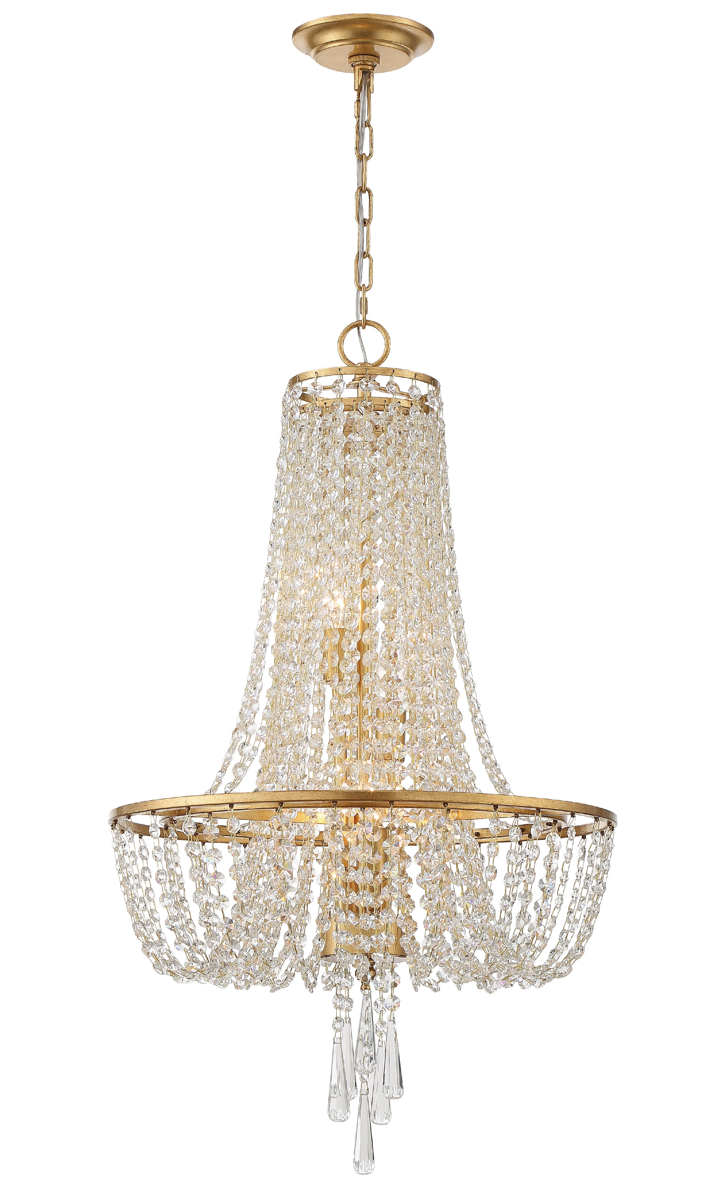 Arcadia 18'' Antique Gold Chandelier