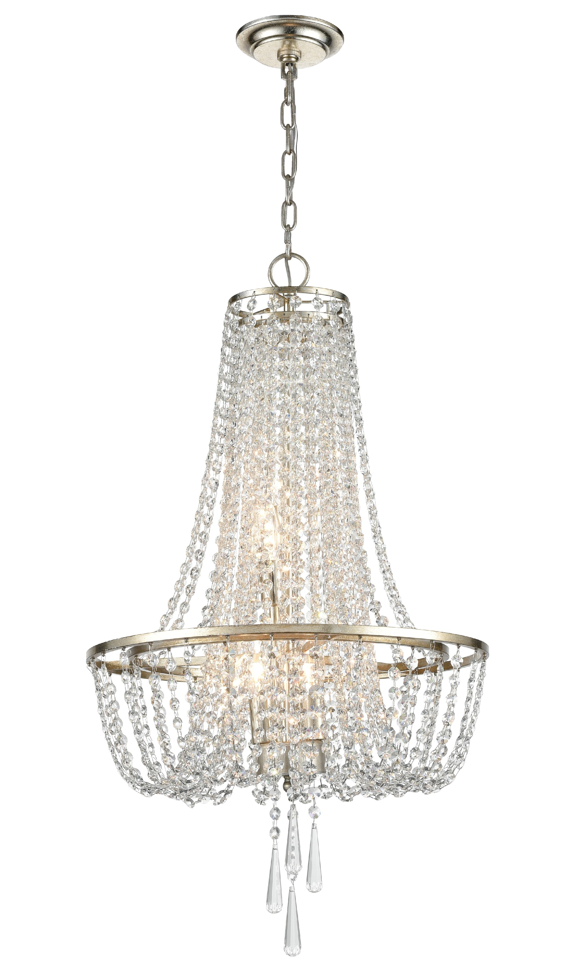 Arcadia 18'' Antique Silver Chandelier