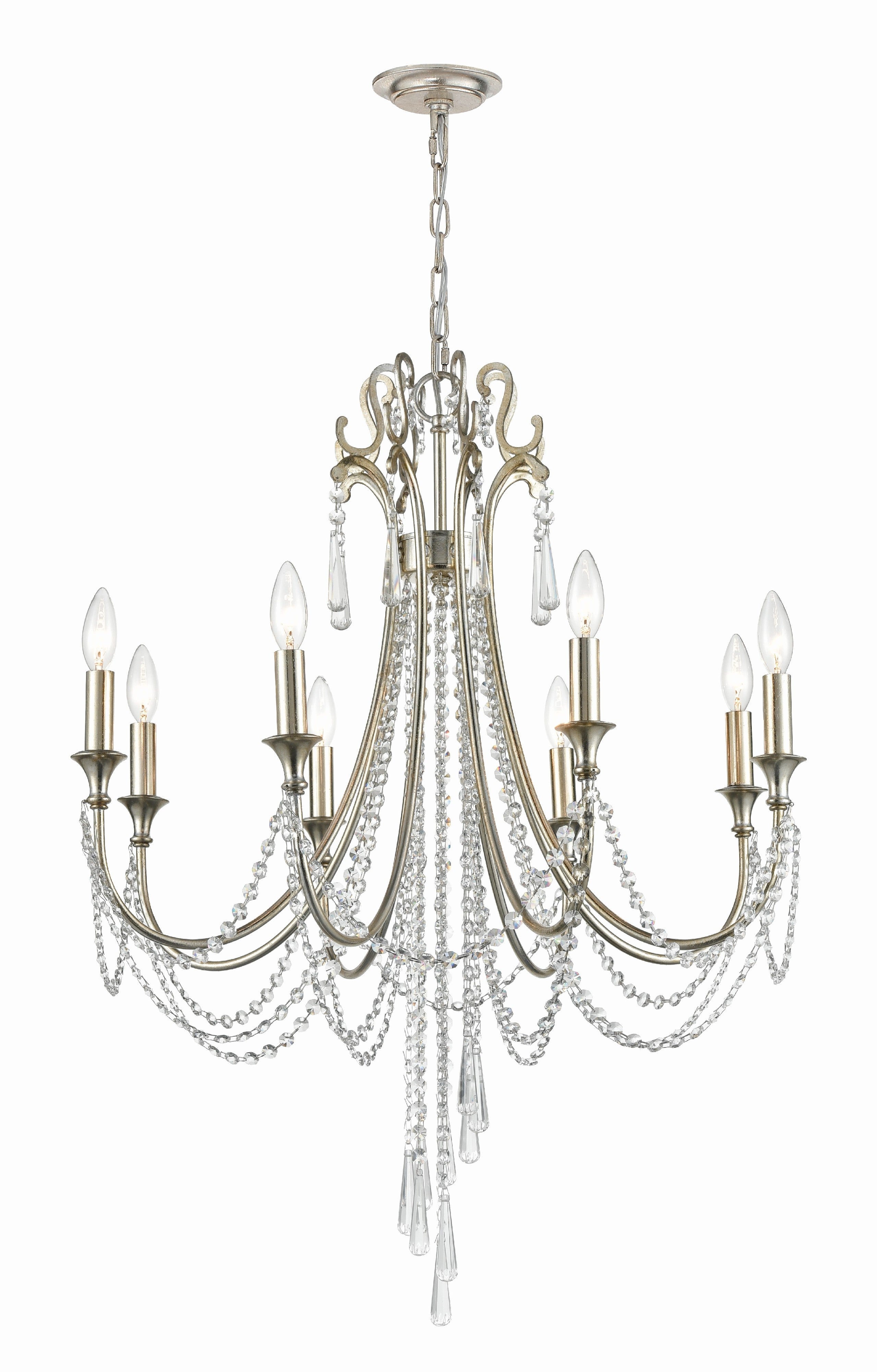 Arcadia 26.75'' Antique Silver Chandelier