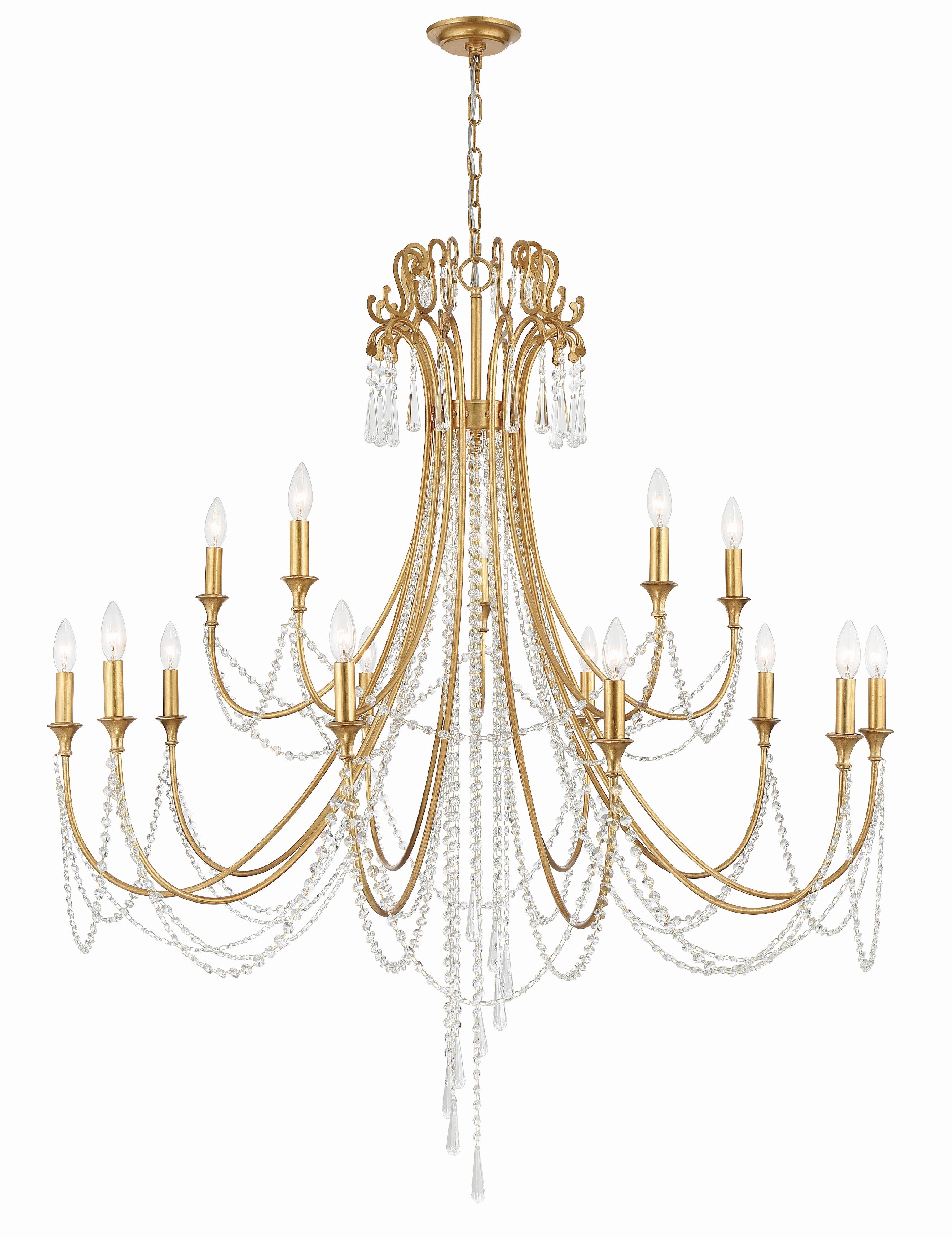 Arcadia 46.25'' Antique Gold Chandelier