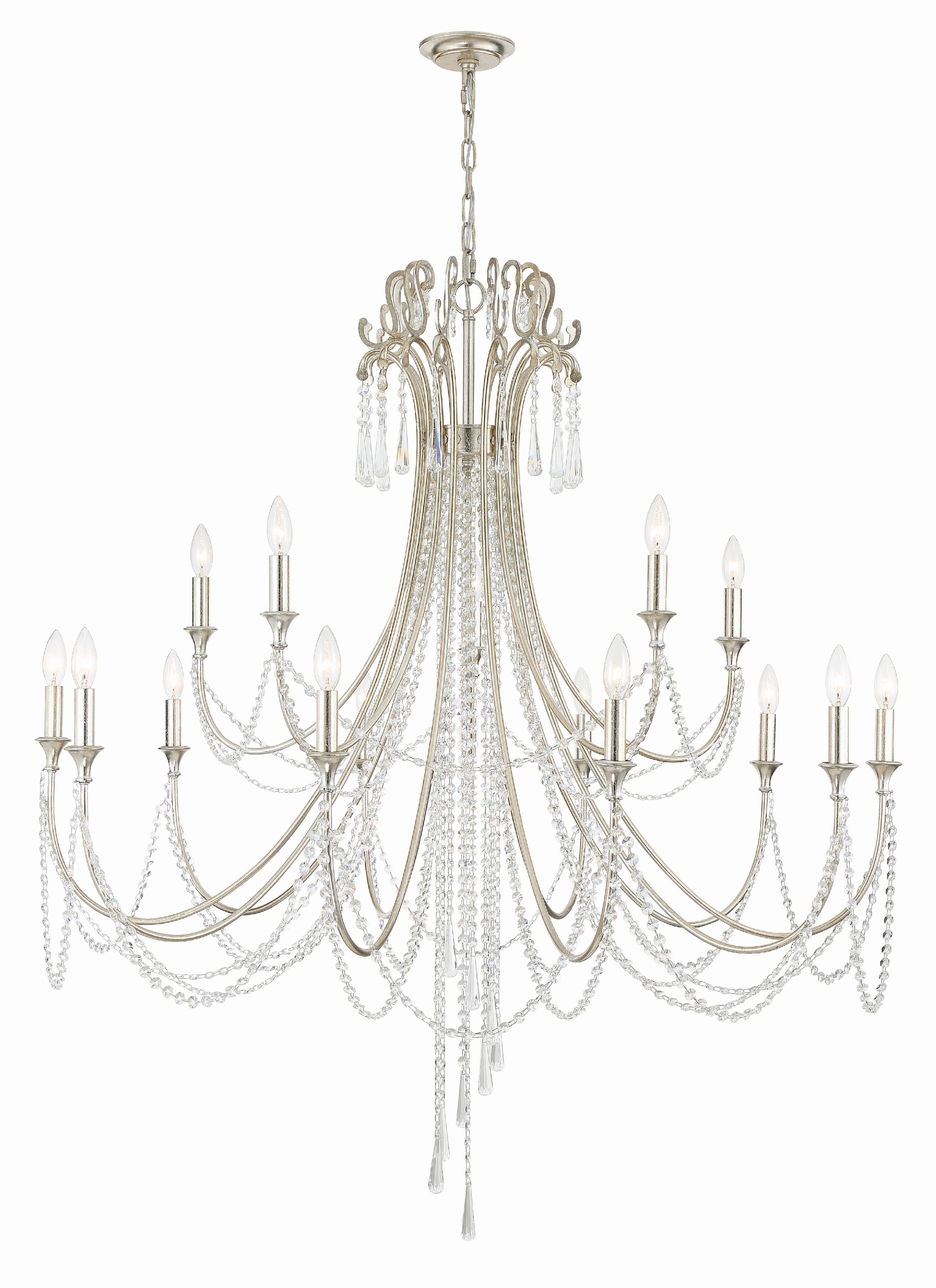 Arcadia 46.25'' Antique Silver Chandelier