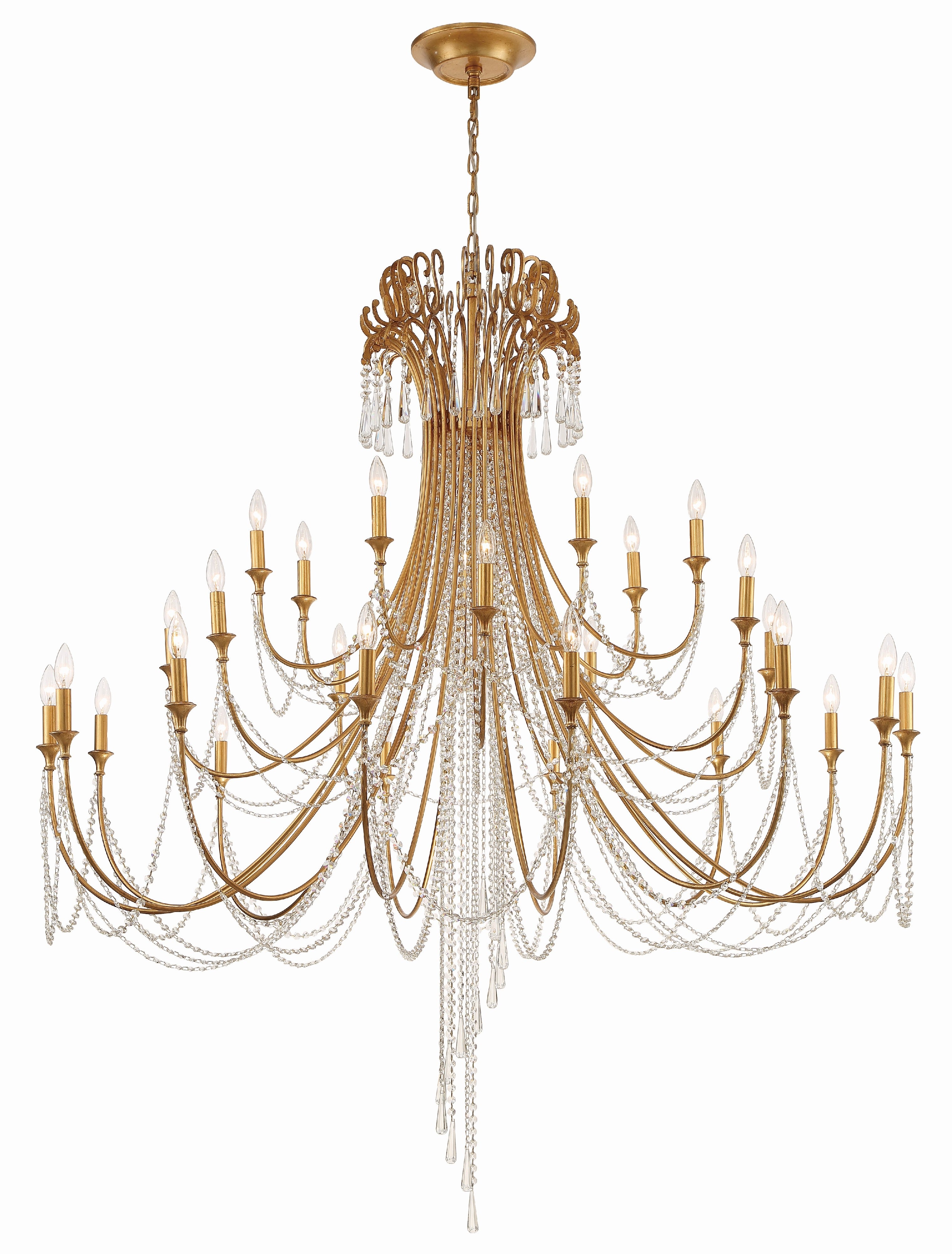 Arcadia 61'' Antique Gold Chandelier