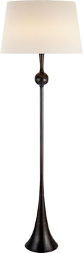 Dover Floor Lamp | Aged Iron | Linen Shade
