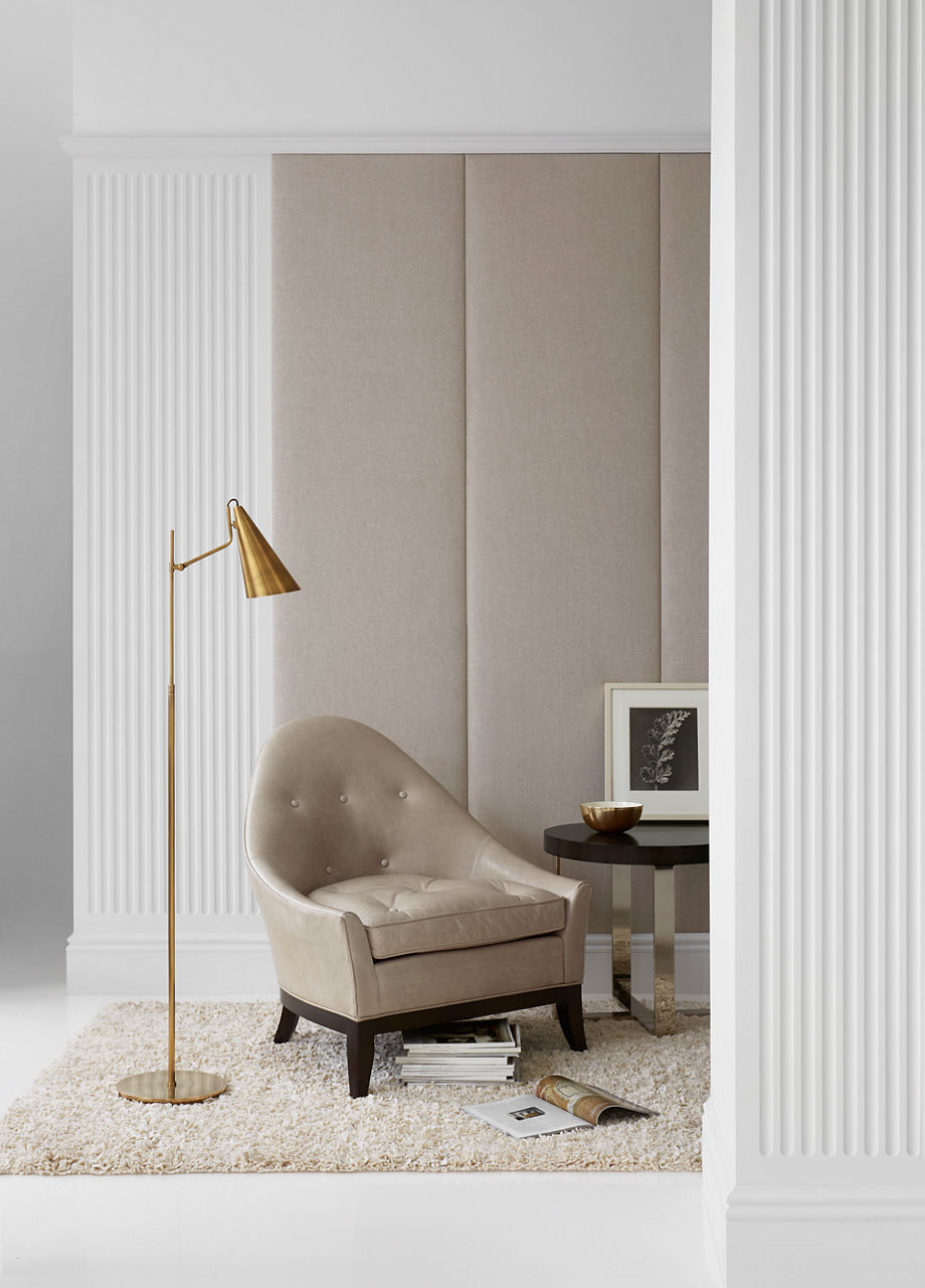 Clemente Floor Lamp | Hand-Rubbed Antique Brass