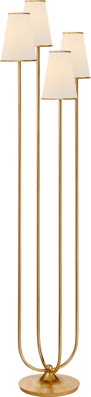Montreuil Floor Lamp | Gild | Linen Shades
