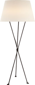 Lebon Floor Lamp | Aged Iron | Linen Shade
