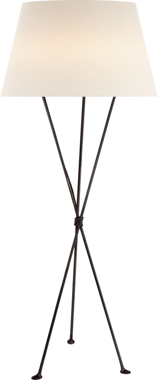Lebon Floor Lamp | Aged Iron | Linen Shade