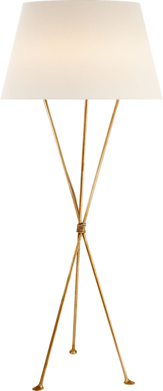 Lebon Floor Lamp | Gild | Linen Shade