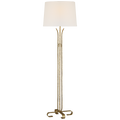 Olivette 63" Forged Floor Lamp | Gilded Iron | Linen Shade