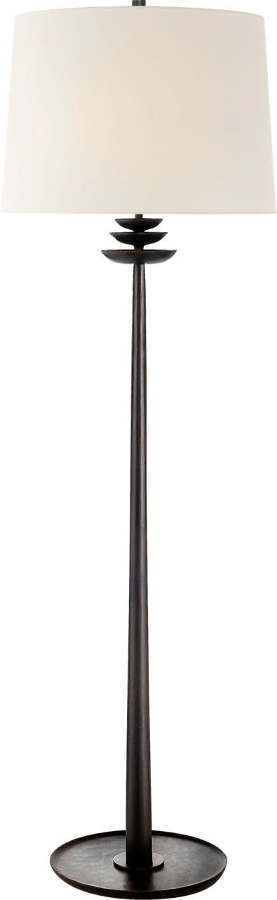 Beaumont Floor Lamp | Aged Iron | Linen Shade