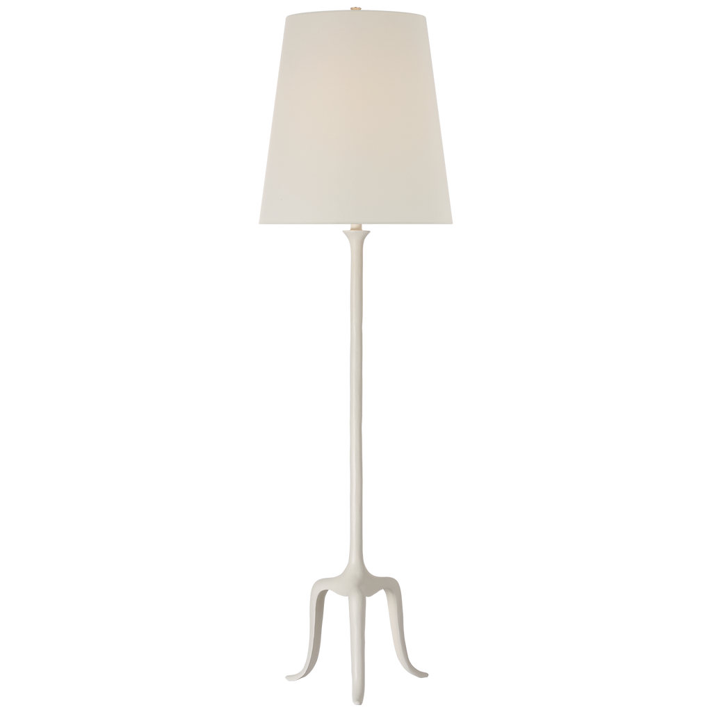 Mathilde 59" Floor Lamp | Plaster White | Linen Shade