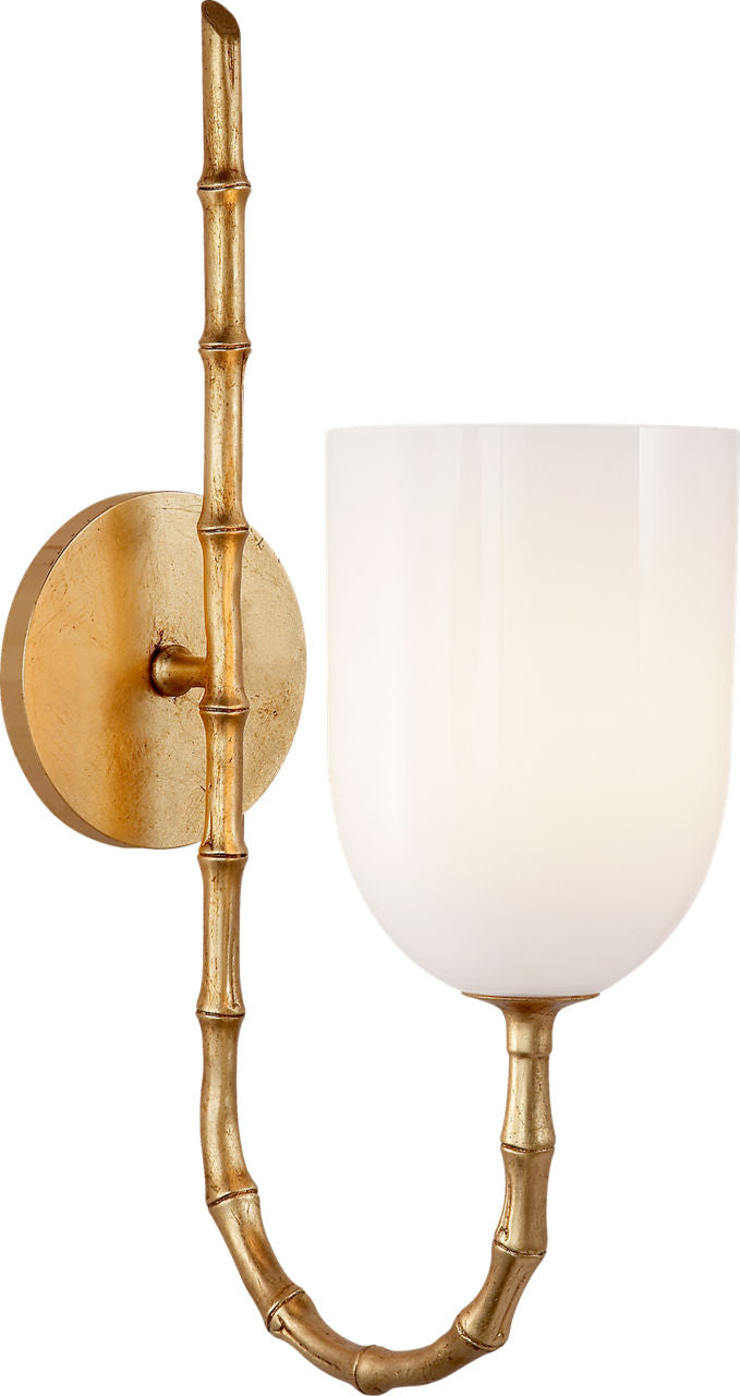Edgemere Wall Light | Gild | White Glass