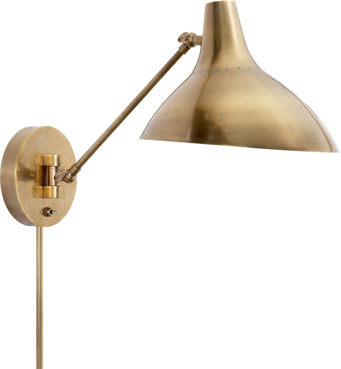 Charlton Wall Light | Hand-Rubbed Antique Brass