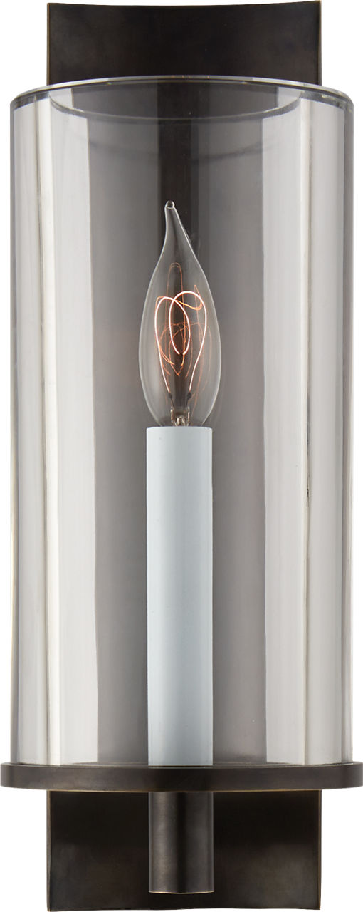 Truffaut Single Sconce Bronze | Clear Glass