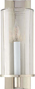 Truffaut Single Sconce Polished Nickel | Clear Glass