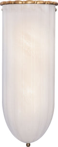 Rosehill Linear Wall Light | Hand-Rubbed Antique Brass | White Strie Glass