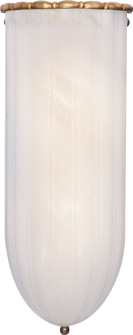Rosehill Linear Wall Light | Hand-Rubbed Antique Brass | White Strie Glass