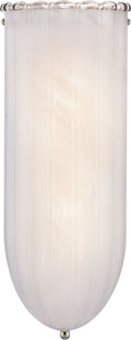 Rosehill Linear Wall Light | Polished Nickel | White Strie Glass