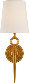 Bristol Single Sconce | Gilded | Linen Shade