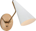 Clemente Wall Light | Hand-Rubbed Antique Brass | White