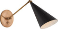 Clemente Single Arm Library Sconce | Black