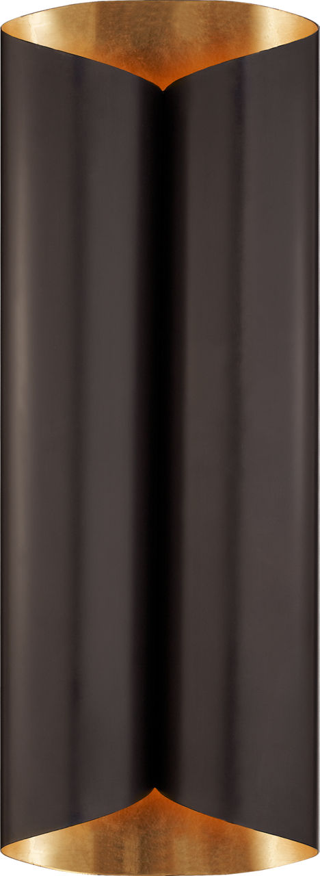 Selfoss Large Sconce | Bronze and Gild Interior