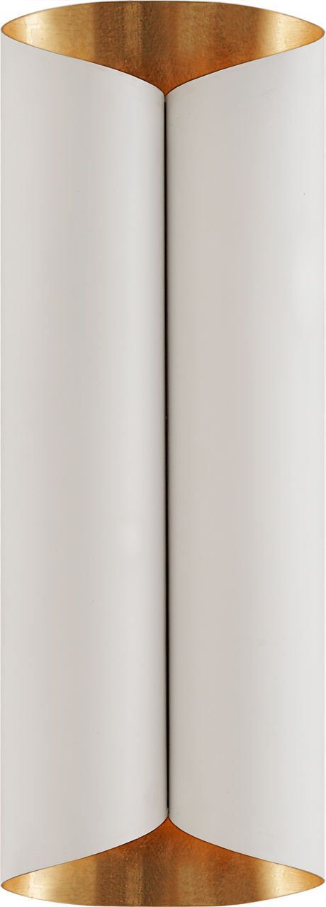 Selfoss Large Sconce | Plaster White and Gild Interior