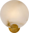 Iveala Single Sconce | Hand-Rubbed Antique Brass | Alabaster Shade