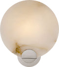 Iveala Single Sconce | Polished Nickel | Alabaster Shade
