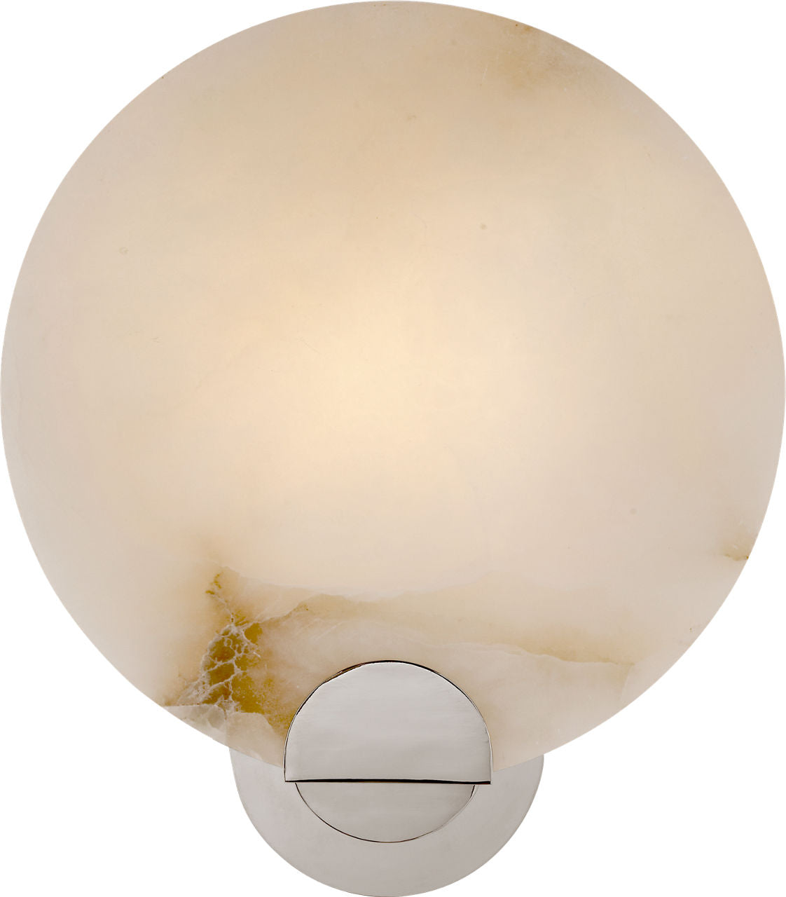 Iveala Single Sconce | Polished Nickel | Alabaster Shade