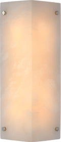Clayton Wall Sconce | Alabaster and Polished Nickel