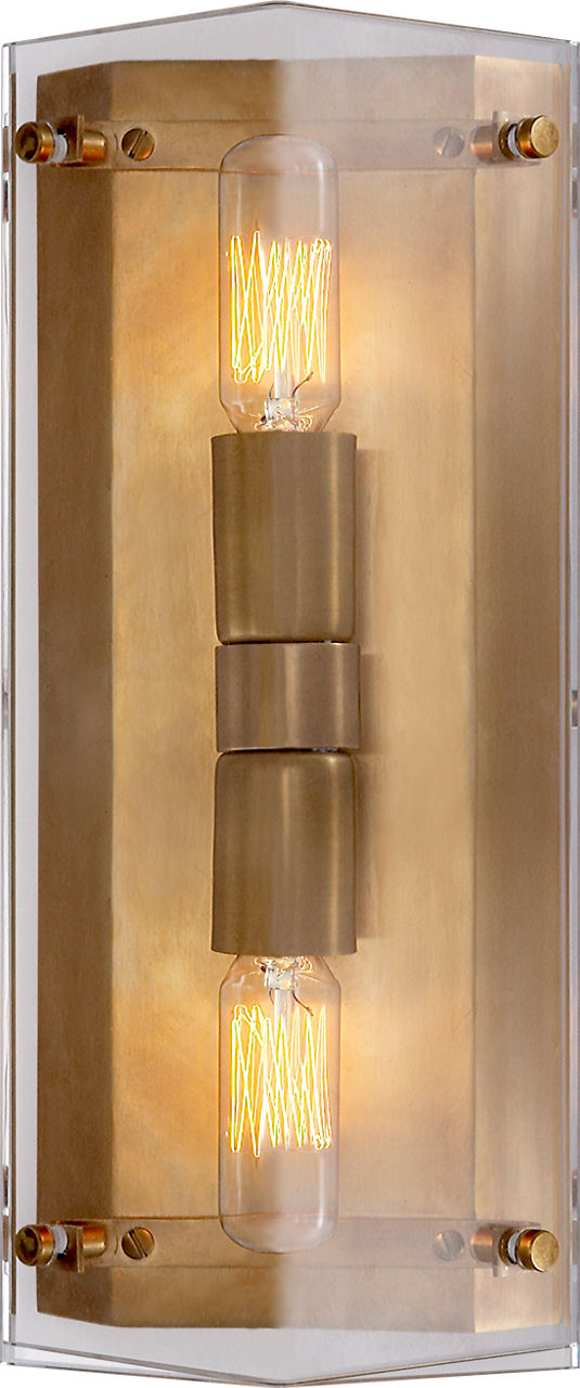Clayton Wall Sconce | Crystal and Hand-Rubbed Antique Brass