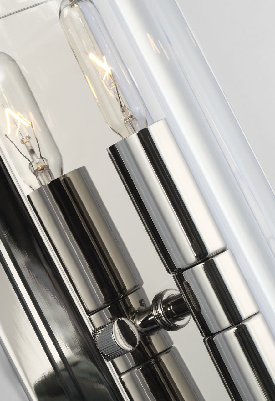 Clayton Wall Sconce | Crystal and Polished Nickel