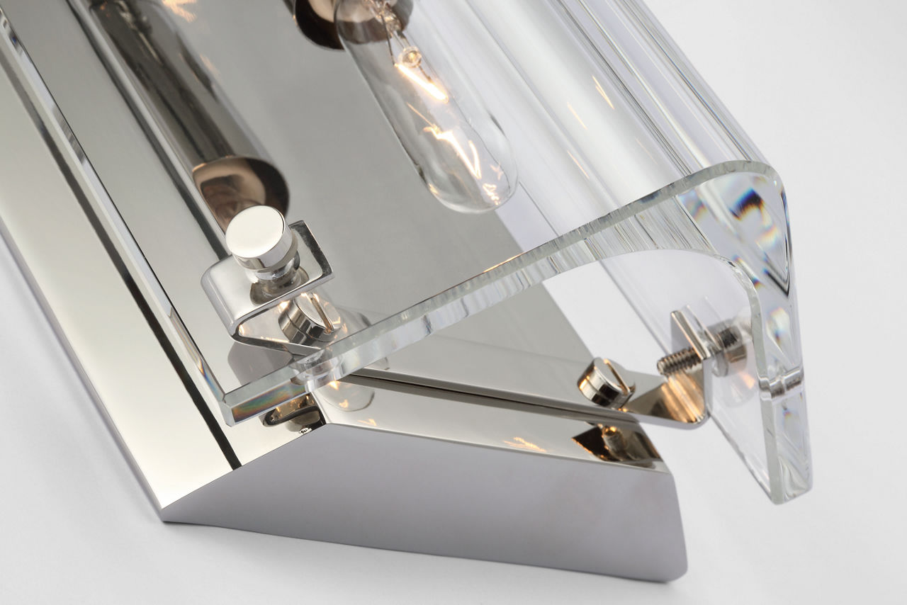 Clayton Wall Sconce | Crystal and Polished Nickel
