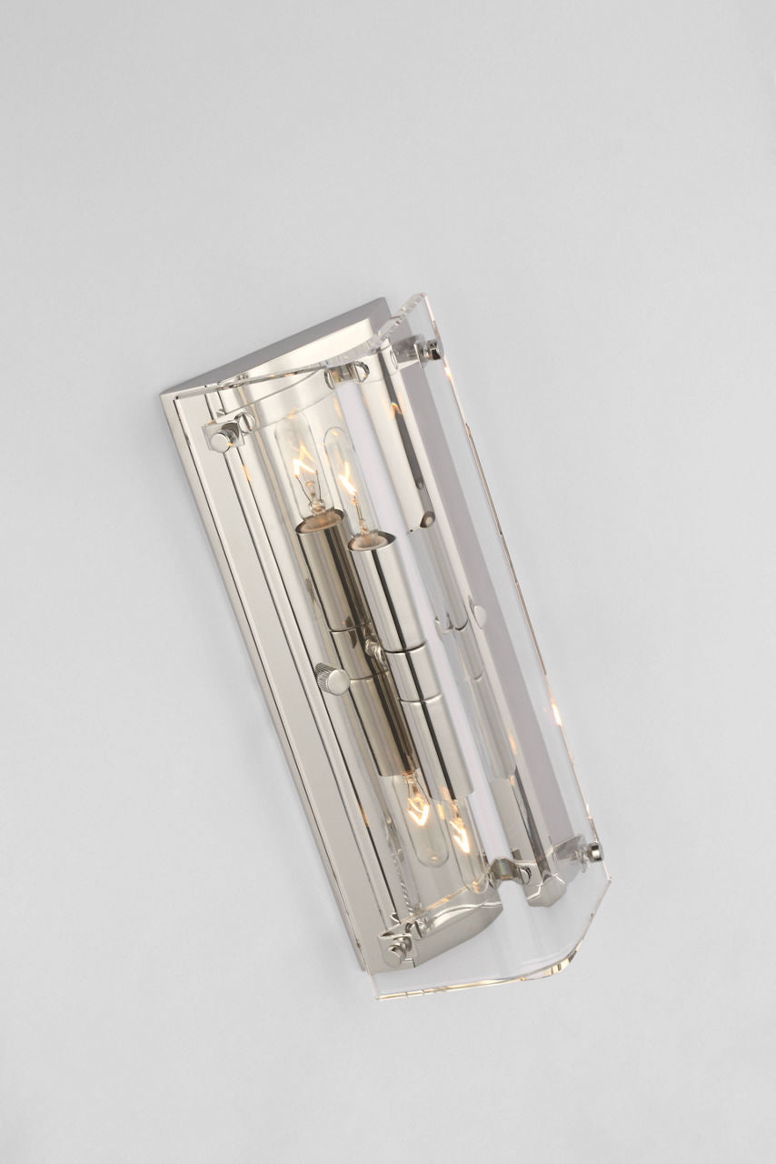 Clayton Wall Sconce | Crystal and Polished Nickel