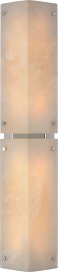 Clayton 25" Wall Sconce | Alabaster and Polished Nickel