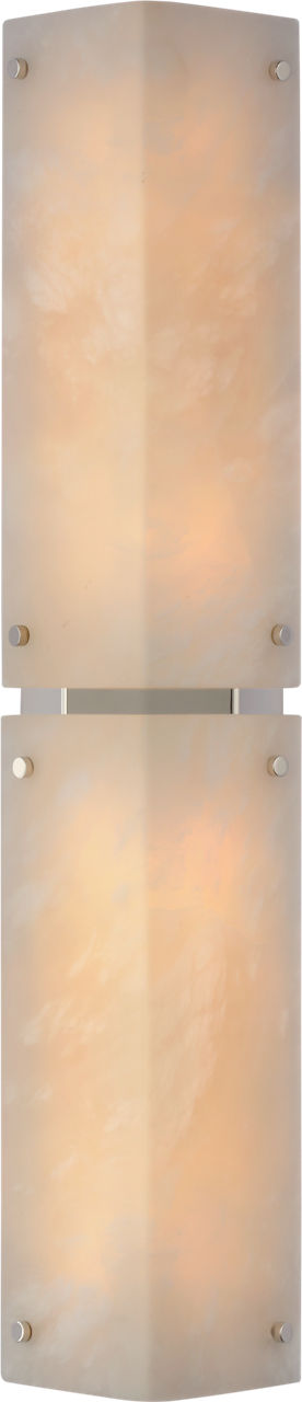 Clayton 25" Wall Sconce | Alabaster and Polished Nickel