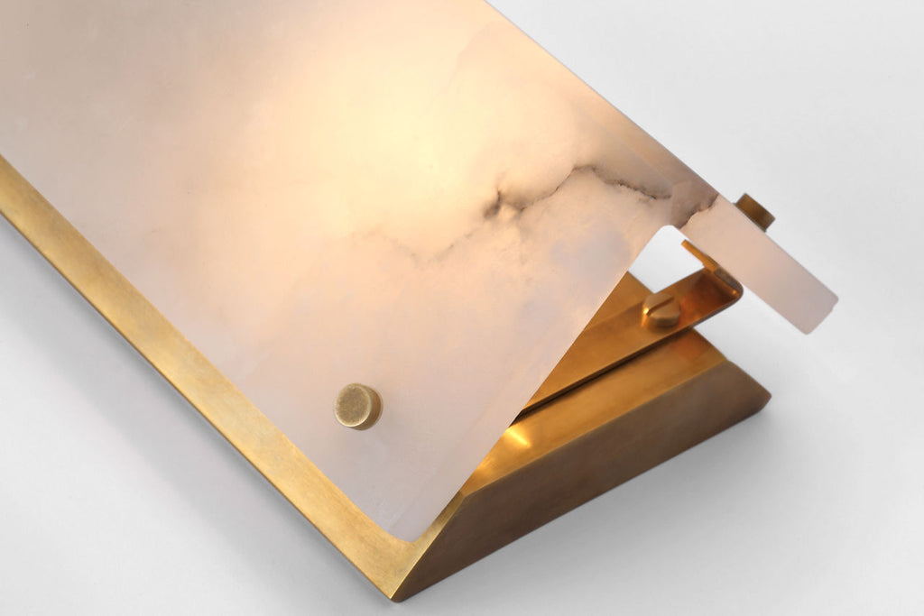 Clayton 25" Sconce | Alabaster and Hand-Rubbed Antique Brass