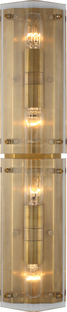 Clayton 25" Wall Sconce | Crystal and Hand-Rubbed Antique Brass