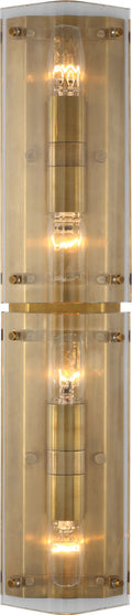 Clayton 25" Wall Sconce | Crystal and Hand-Rubbed Antique Brass