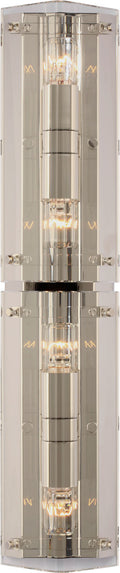 Clayton 25" Wall Sconce | Crystal and Polished Nickel