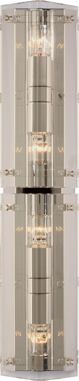 Clayton 25" Wall Sconce | Crystal and Polished Nickel